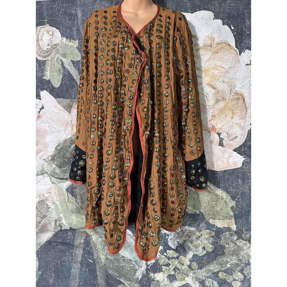 Free People  Coin Jacket Size L - Picture 2 of 5